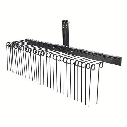 Grasmaaier Hark – Bladhark – Tuinhark – Afkrabber – Grasbeluchter – 183 cm Werkbreedte – 32 Stalen Tanden – Geschikt Voor Tractor 3-Punts Hefmechanisme