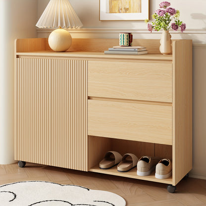 Schoenenkast – Schoenenrek – Schoenenopberger – Schoenenbankje – Schoenenkastje – Mobiel op wieltjes – Verstelbare planken – Met zachte sluiting – Stevig metalen frame – Ruimtebesparend design – Arched top – Wit/Zwart/Beige/Grijs
