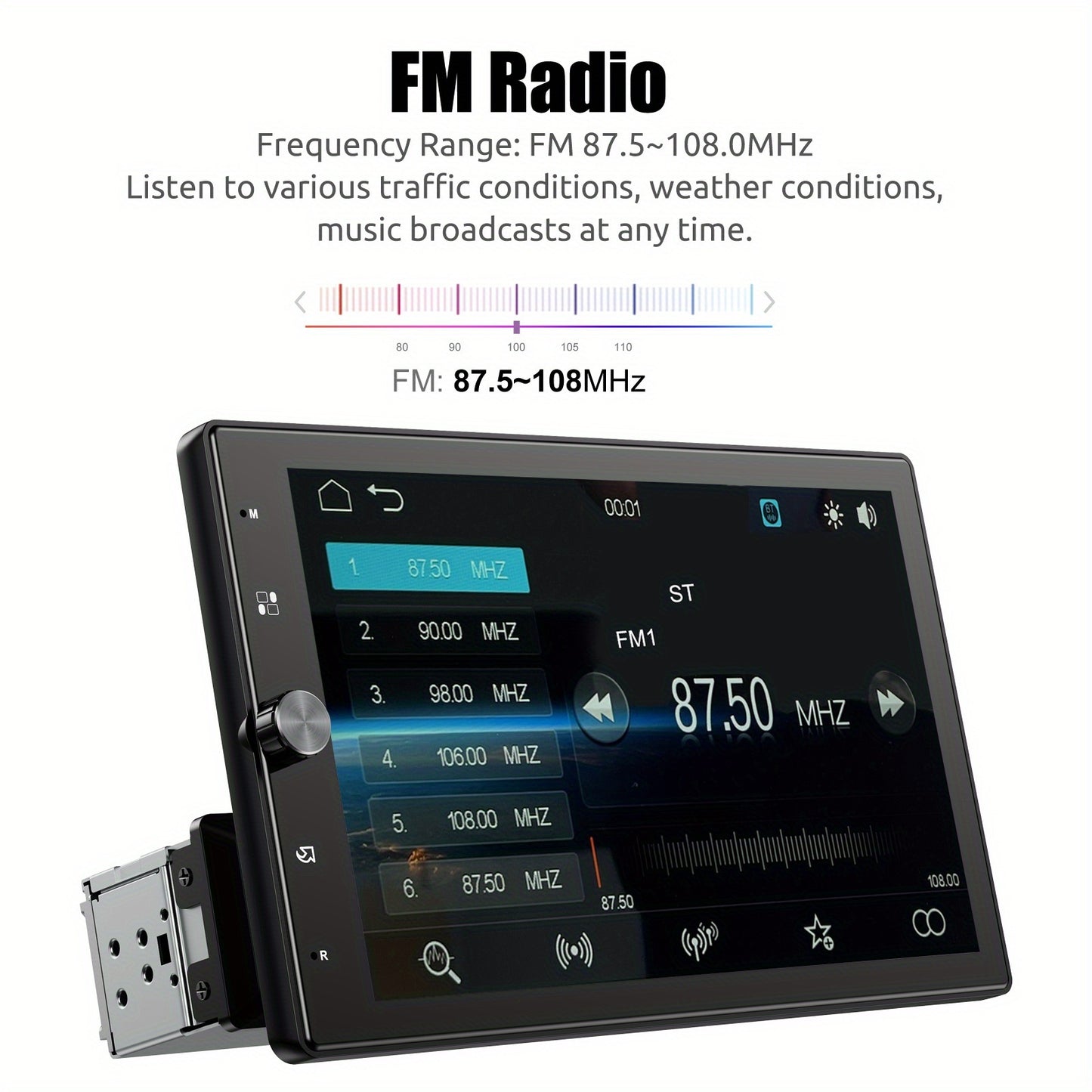 Autoradio – Auto Stereo – Multimedia Speler – Auto Radio – In-Car Entertainment – 10,4 Inch Draaibaar IPS Touchscreen – Ingebouwde Dashcam & Externe Microfoon