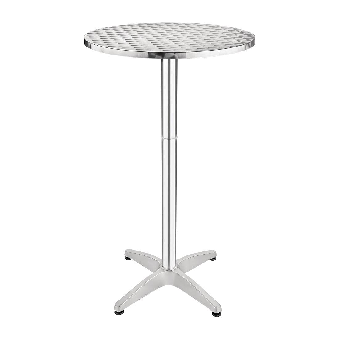 Bolero Hoge Tafel 60cm - Roestvrijstalen Weerbestendige Ronde Bar Bistro Pub Tafel Terras Tuinmeubilair voor Binnen & Buiten U502