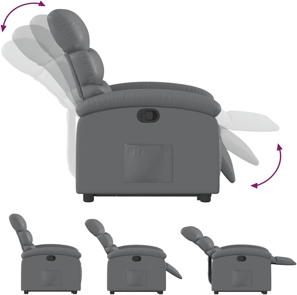 vidaXL Stand Up Chair Faux Leather Grey, Stand Up Chair, Stand Up Chair, Stand Up Chair, Stand Up Chair, Senior Chair, Stand Up Chair, Stand Up Chair, Stand Up Chair