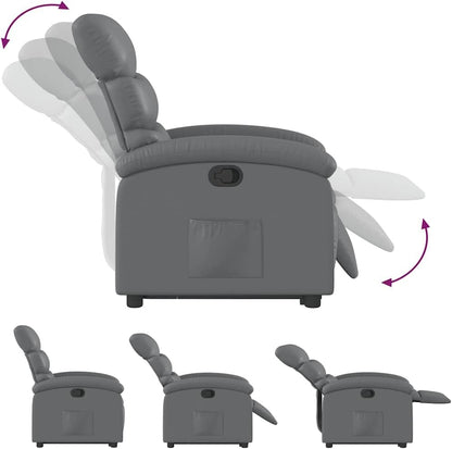 vidaXL Stand Up Chair Faux Leather Grey, Stand Up Chair, Stand Up Chair, Stand Up Chair, Stand Up Chair, Senior Chair, Stand Up Chair, Stand Up Chair, Stand Up Chair