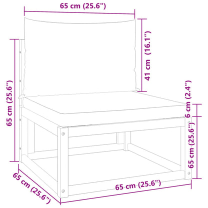 Tuinstoel – Buitenstoel – Balkonstoel – Terrasstoel – Zithoekstoel – Massief Acaciahout – Comfortabele Crème Kussens – Weerbestendig PE-Rotan – 65 x 65 cm – Lage Zithoogte 29 cm