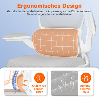 Office Chair with Adjustable Headrest, Armrests, and Lumbar Support, Load Capacity up to 150 kg