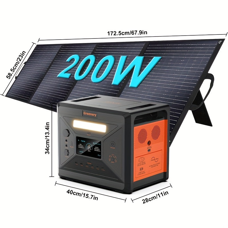 Zonnegenerator – Draagbare Stroomgenerator – Powerstation – Noodstroomvoorziening – Powerbank – 2500W Vermogen – 2304Wh LiFePO4 Batterij