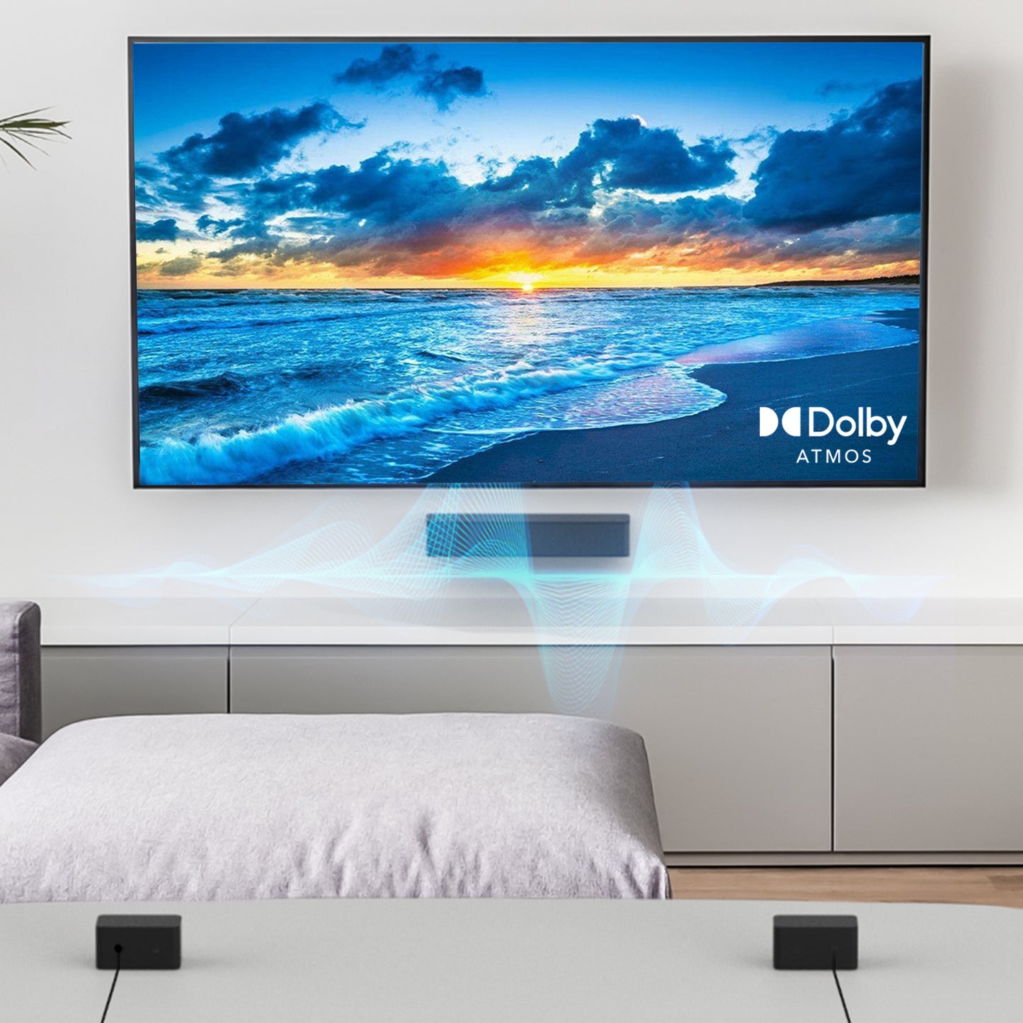 Soundbar – Surround Sound Systeem – Home Cinema Speaker – Draadloze Subwoofer – Achterluidsprekers – 410W Vermogen – Dolby Atmos & HD eARC