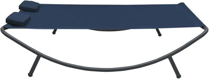 Tidyard Dubbel ligbed voor buiten, terras, balkon, buiten, zwembad, strand, bank, chaise longue, stof, blauw, 200 x 173 x 45 cm - QUORE
