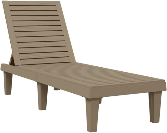 vidaXL Lounger 155x58x83 cm polypropylene light brown - QUORE
