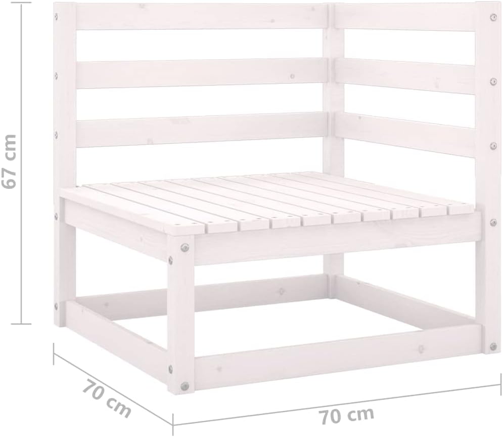 Contemporary design, living room furniture, garden bench, garden bench, floor deep sofa bed frame, 2 seater garden bench white solid pine, suitable for garden lawn pool - QUORE