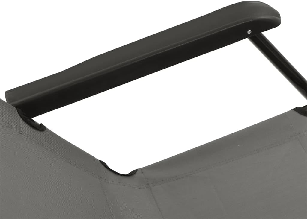 Zonne-ligstoel – Ligstoel – Tuinstoel – Strandstoel – Campingstoel – Inklapbaar – Weerbestendig 600D Polyester – Verstelbare Rugleuning en Voetensteun – Grijs – Set van 2