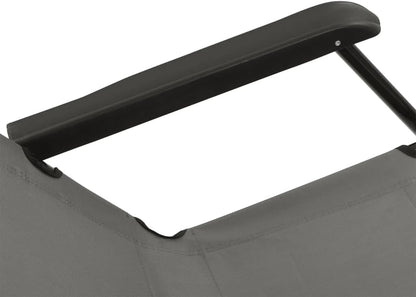 Zonne-ligstoel – Ligstoel – Tuinstoel – Strandstoel – Campingstoel – Inklapbaar – Weerbestendig 600D Polyester – Verstelbare Rugleuning en Voetensteun – Grijs – Set van 2