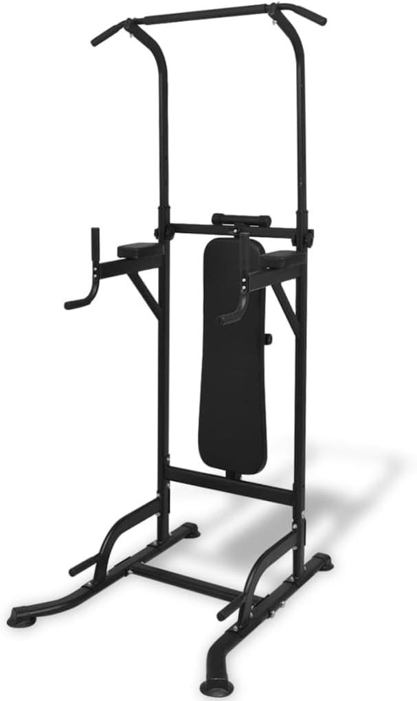 Fitnessbank – Halterbank – Trainingsbank – Sit-Up Bank – Power Tower – Verstelbaar Tot 235 cm – Max Belastbaar Gewicht 150 kg