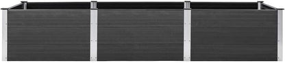 vidaXL Planter raised 300x100x54 cm HKC grey, planter, garden box, plant pot, planters, garden planters, planters, planters, planters, planter, planters - QUORE