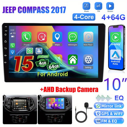Android 15 Autoradio – Multimedia Systeem – Navigatie – Touchscreen Radio – Inbouw Radio – 10 Inch HD Display – Draadloos CarPlay & Achteruitrijcamera