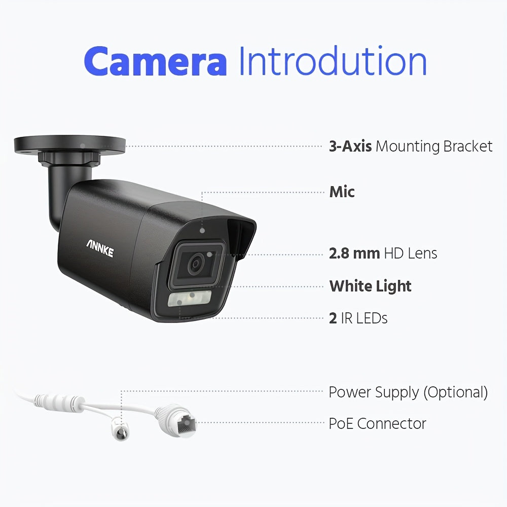 Beveiligingscamera Set – Camerabewaking – Bewakingscamera – IP Camera – Draadloze Beveiligingsset – 8-Kanaals 3K Resolutie – AI Persoons- en Voertuigdetectie