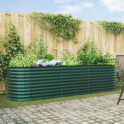 Tuinbed – Buitenbed – Ligbed – Tuinbank – Tuinmeubel – Groen – Stalen Frame – Extra Groot 320x80x81 cm