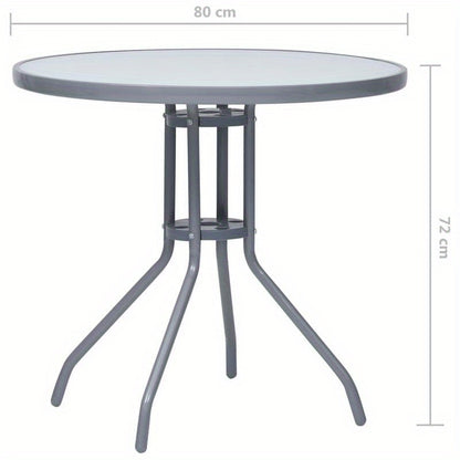 Bistrotafel – Tuintafel – Balkon Tafel – Terrastafel – Buiten Tafel – Aluminium – Rond – Lichtgewicht & Ruimtebesparend – Stevige Metalen Poten