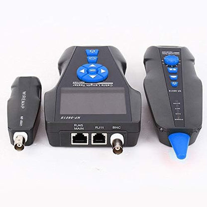 KALEA- ∙QUE netwerktester RJ45 RJ11 USB BNC voor lengte layout detectie PoE Ping. Opslag en export van de tests mogelijk. Lithium-batterijen. TDR-technologie.