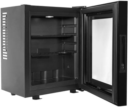 Corby Eton E glazen deur minibar in zwart – EU-stekker