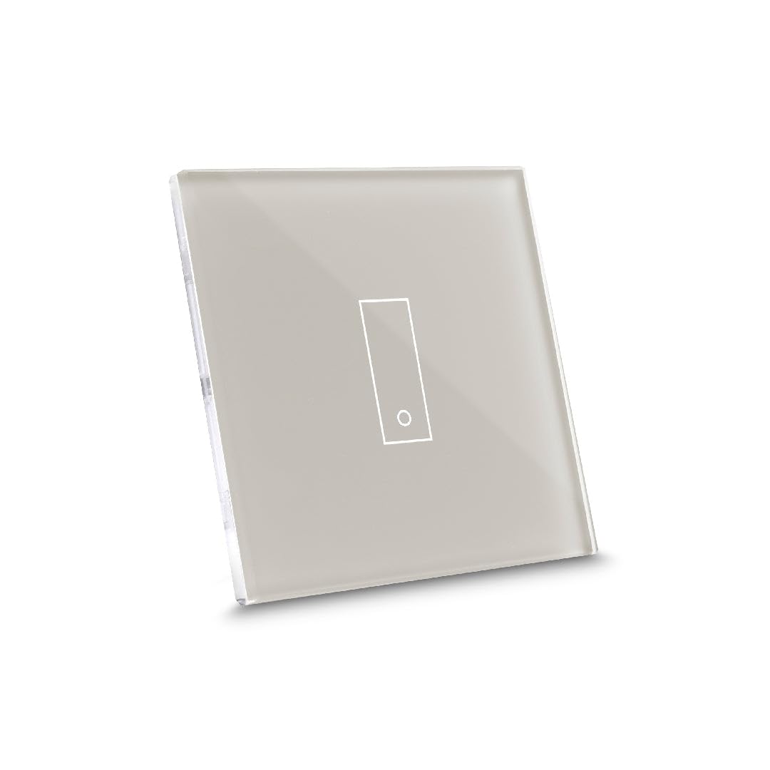 iotty E1 PLUS Wi-Fi slimme schakelaar voor lampen en deuren, compatibel met Google Home, Alexa en Siri, IOS en Android app, verlicht glaspaneel, temperatuur- en helderheidssensoren