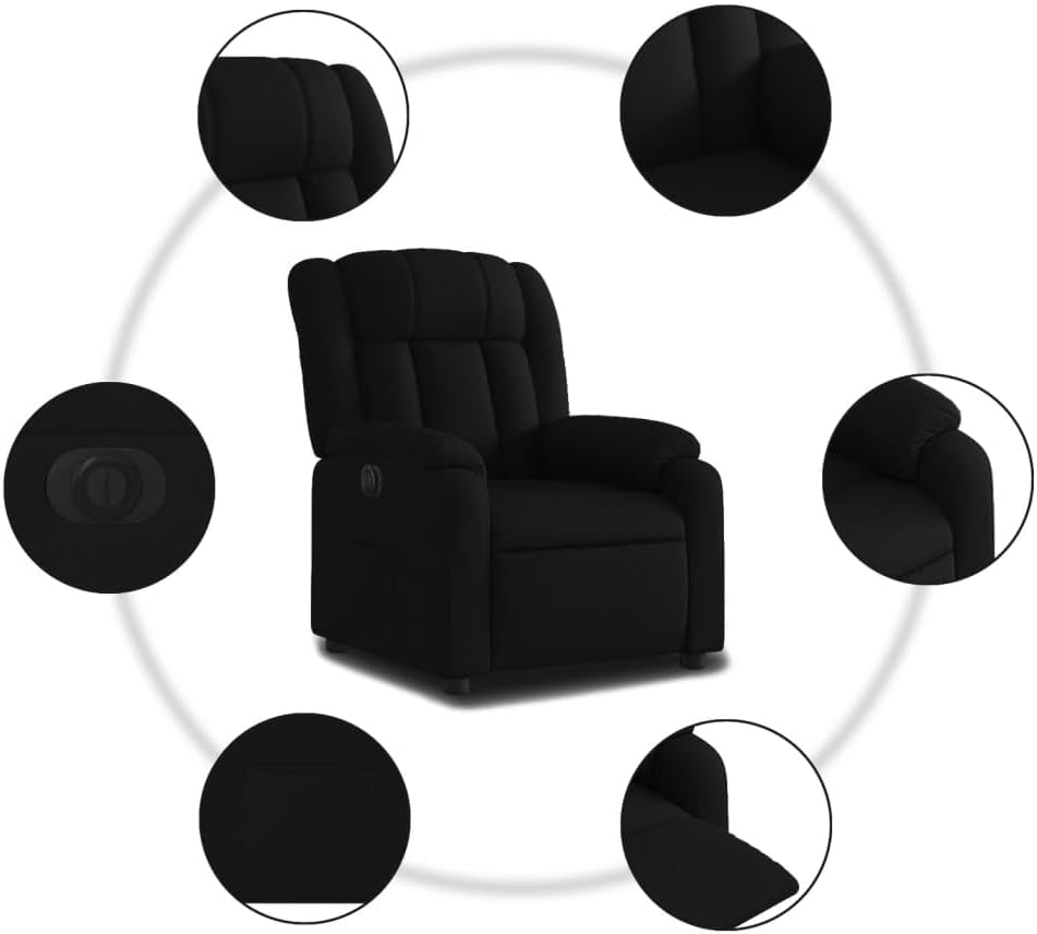 Elektrische Massagestoel – Fauteuil – Relaxstoel – Ligstoel – Tv-Stoel – Verstelbare Rugleuning en Voetsteun – 6-Punts Vibratiemassage – Lichtgrijze Gestoffeerde Zitting