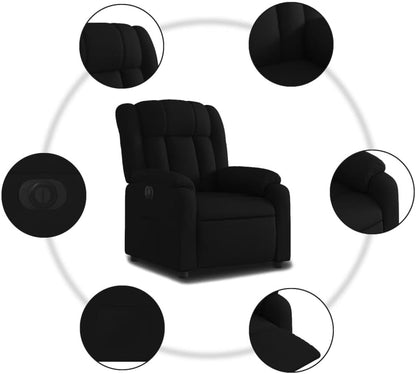 Elektrische Massagestoel – Fauteuil – Relaxstoel – Ligstoel – Tv-Stoel – Verstelbare Rugleuning en Voetsteun – 6-Punts Vibratiemassage – Lichtgrijze Gestoffeerde Zitting