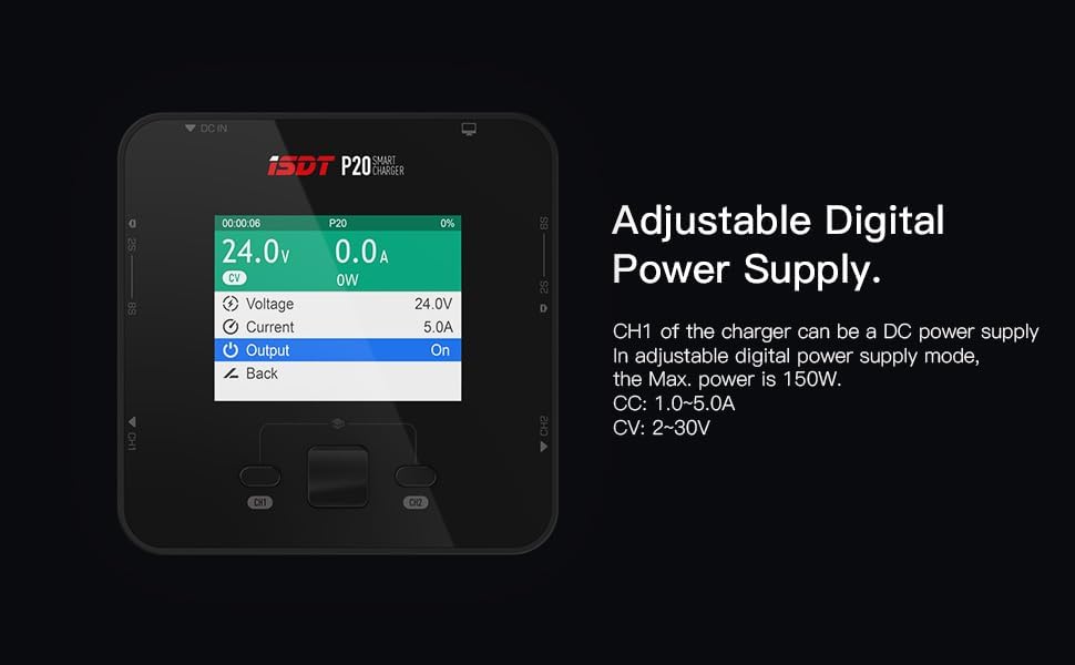 ISDT P20 Lipo snellader, DC 500WX2 20A Dual Smart oplader voor Life, LiIon, LiPo (1-8S)/LiHv (1-70S)/Pb (1-12S); NiMH/Cd(1-16S) accu's