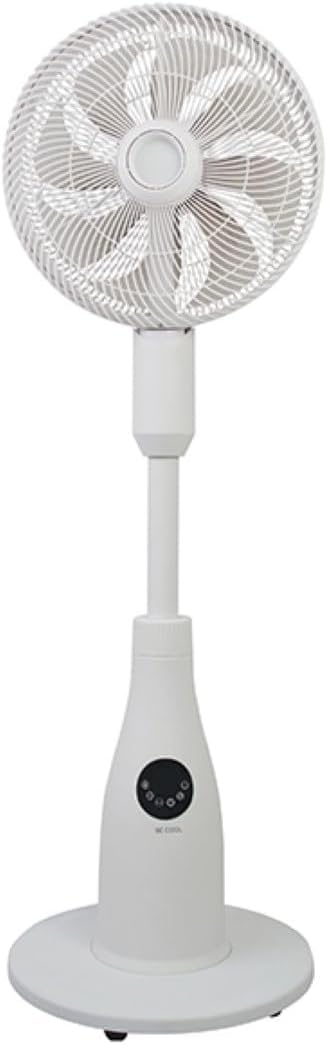 BE COOL BCPSN2L01 Premium staande sproeiventilator met afstandsbediening, 80 W, waterreservoir van 2 liter, 1500 m³/u, oscillatie en timer, stille werking met sfeerverlichting, wit