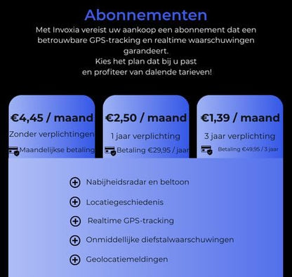 Invoxia Bike Tracker - GPS-tracker met diefstalbeveiliging voor fiets - Reflector met real-time waarschuwingen - 1 jaar abonnement inbegrepen - tot 3 maanden looptijd - discreet en licht - waterdicht