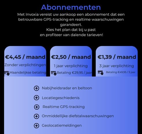 Invoxia Bike Tracker - Anti-diefstal GPS Bike Tracker - Reflector met realtime meldingen - 3-jarig abonnement inbegrepen - Batterijduur tot 3 maanden - Discreet en lichtgewicht - Waterdicht