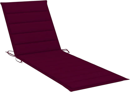 3061368 Sun Lounger with Solid Acacia Wood Cushion, Grey, Garden Lounger for Garden, Pool Lounger, Sun Lounger, Outdoor Lounger, Beach Chair - QUORE