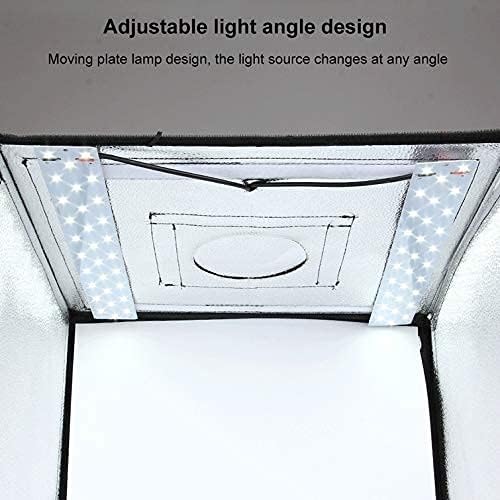 PULUZ Fotostudio 23,6 '/60 cm, wit licht, dimbaar, lichttent, draagbare opvouwbare studiobox voor zakelijke productverkoopartikelen online met zachte doek, 2 lichtborden en 3 pvc-kleuren, 3 vlies-achtergronden