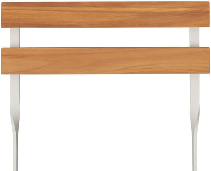 Terrasmeubelen, tuinbank, meubelsets, lounge-set, 5-delig, bistroset, inklapbaar, massief hout, acacia en staal - QUORE