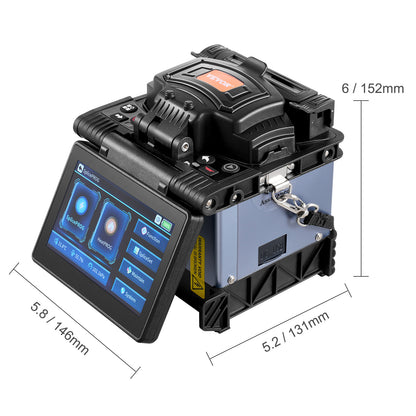 Glasvezel Fusion Splicer – Glasvezellasser – Fiber Optic Splicer – Vezel Lasapparaat – Vezellasser Professioneel – 6 Motoren Kernuitlijning – 5 Inch Touchscreen