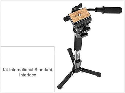 Monopod – Eenbenig Statief – Camerastatief – Fotostatief – Videostatief – Draaibare Basis – Tot 3 Kg Draagvermogen
