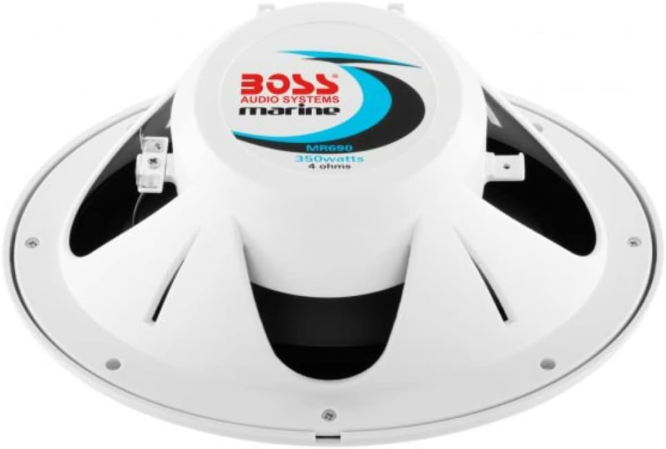 KIT SET VOOR BOSS AUDIO SYSTEMS MR690 ovaal 2-weg 6 x 9 15 x 23 cm 175 watt rms 350 watt max 4 ohm waterdicht zee zwembad boot hotel, per paar + accessoires gratuits