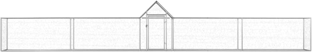 Tidyard Chicken coop 9 x 1 x 1.5 m made of galvanised steel, suitable for chickens, geese, etc. - QUORE