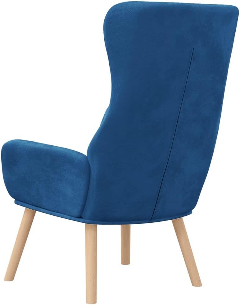Relaxstoel – Fauteuil – Lounge Stoel – Zitstoel – Fluwelen Stoel – Metalen Frame – Poot van Rubberhout – Dikke Bekleding – Optimaal Zitcomfort