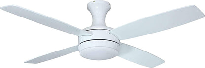 aireRyder Saturn plafondventilator met verlichting en afstandsbediening, stille ventilator met afstandsbediening en dimbare ledverlichting. Diameter 132 cm. Kleur: wit, draaivleugels in dennen/wit.