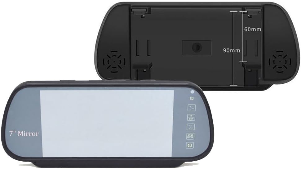 Derde dak Top Mount remlicht camera HD waterdicht remlicht achteruitrijcamera voor Citroën Jumper/FIAT Ducato E-Ducato Maxi L3H2 / WEZEL / VAUXHALL Movano / Boxer (met 7 inch achteruitkijkspiegel)