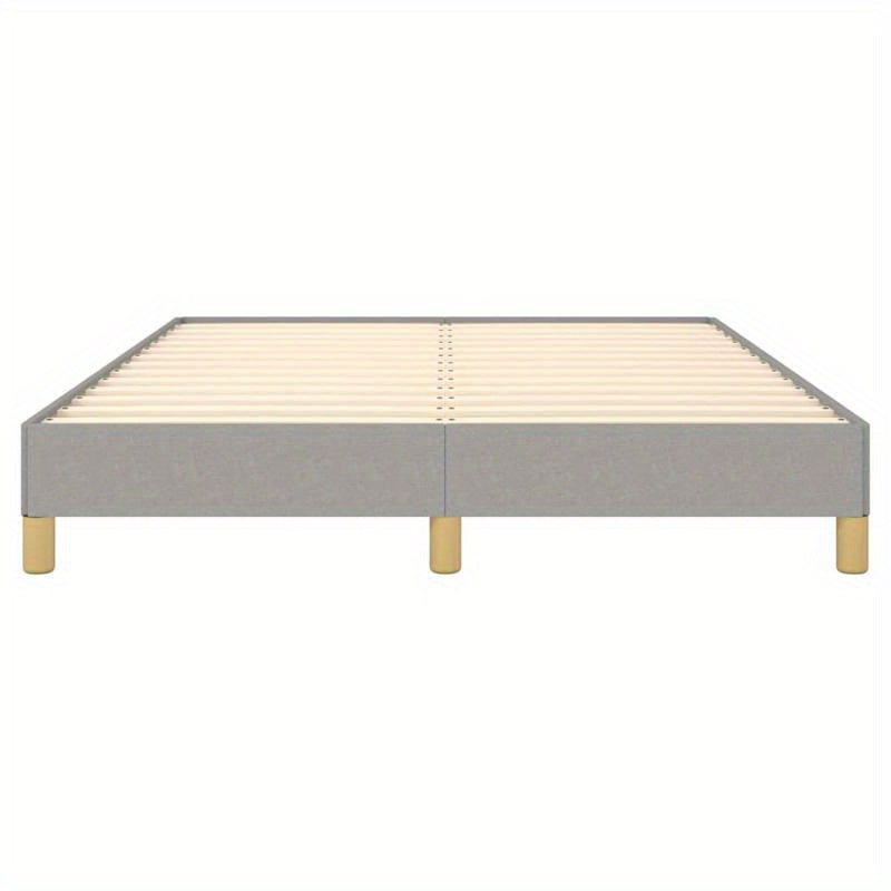 Modern Minimalist Bed Frame - Light Grey/White, Sturdy Wooden Platform Bed with Easy Assembly, No Box Spring Needed, Space-Saving Design for Small Rooms - Ideal for Apartments, Dorms, Guest Rooms - Mattress Not Included, Dorm