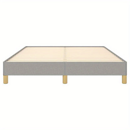 Modern Minimalist Bed Frame - Light Grey/White, Sturdy Wooden Platform Bed with Easy Assembly, No Box Spring Needed, Space-Saving Design for Small Rooms - Ideal for Apartments, Dorms, Guest Rooms - Mattress Not Included, Dorm