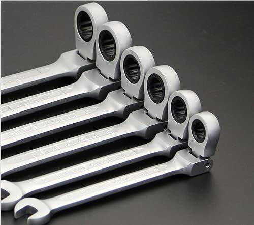 22-Piece Set 6-32mm Hinge Ratchet Wrench Set Ring Mouth Wrench Set Tools Fork Wrench Ratchet Spanner Socket Wrench Ratchet Case Screw Wrench Tool with Box - QUORE
