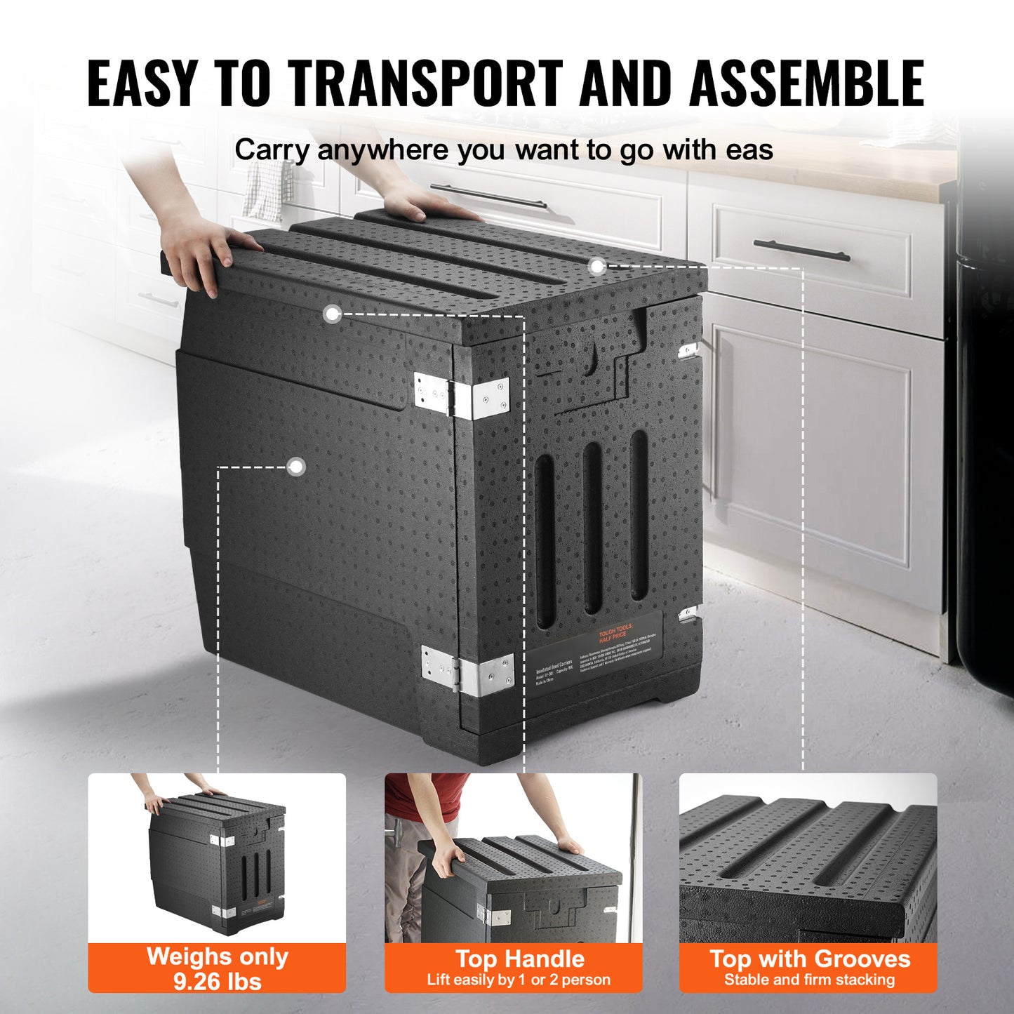 Warmebox – Voedselcontainer – Geïsoleerde Koelbox – Thermobox – Frigo Box – 82 QT inhoud – Duurzame LLDPE Isolatie – Lange Warmtebehoud 4-6 uur