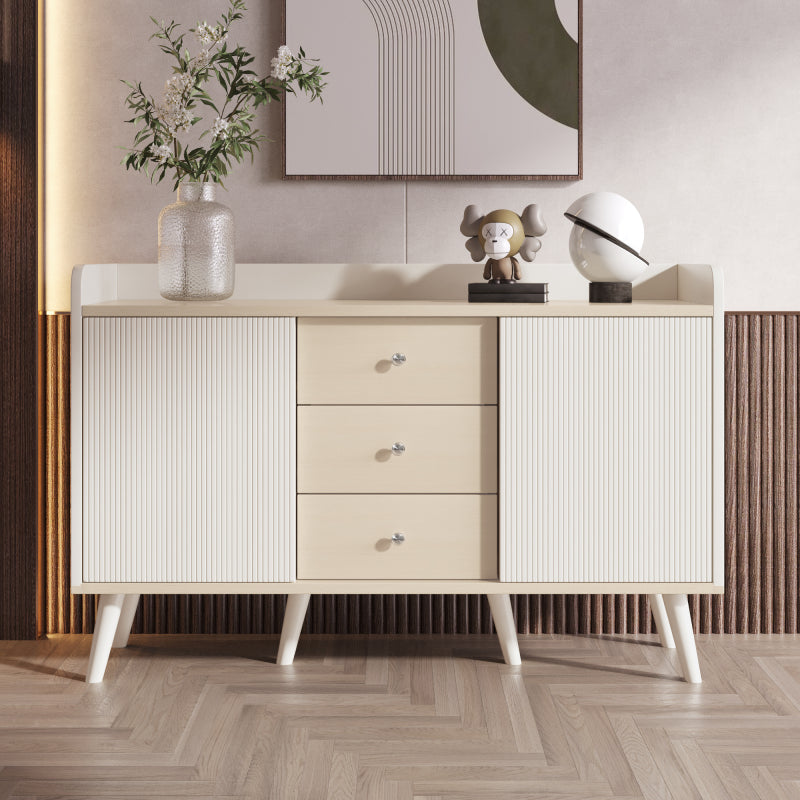 Dressoir – Sidetable – Opbergkast – Wandmeubel – Ladekast – Modern Design – Houtnerf Finish – 117,5 cm Breed – Drie Lades Met Verstelbare Planken