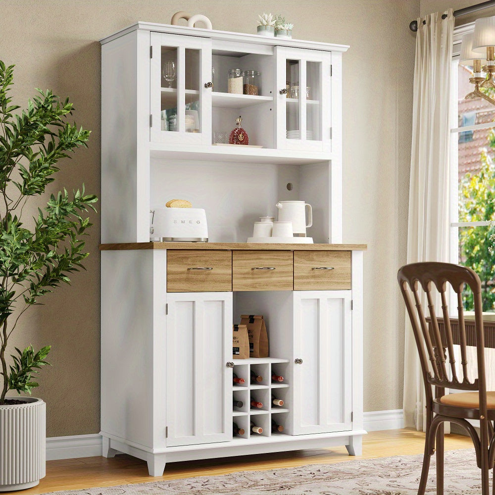 Dressoir – Sideboard – Opbergkast – Kast – Commode – Modern Wit – Verstelbare Planken – Duurzame Stevige Constructie