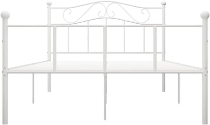 vidaXL Bedframe metaal wit 160x200 cm