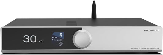 SMSL AL400 Alles-in-één hifi-decoder/voorversterker/Phono-eindversterker, CS43131-chip, voor MM- en MC-cartridge, RCA/BT/USB/Opt/Coax/HDMI eARC/Phono-versterkeringang, voor draaitafel/tv