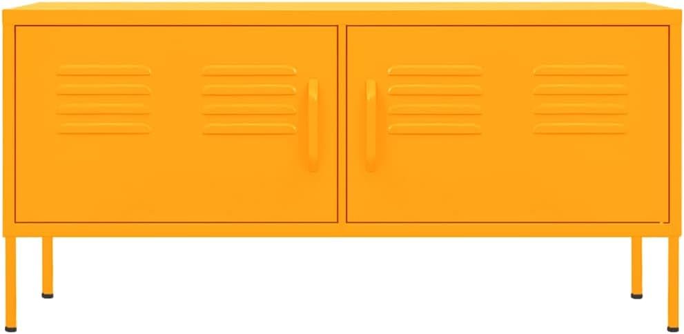vidaXL TV cabinet 105x35x50cm steel mustard yellow, furniture set for TV