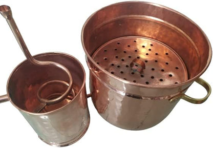 distiller kettle distiller copper special for plant distillation Essential oils extraction AROMATIVE with thermometer (3 liters) - QUORE